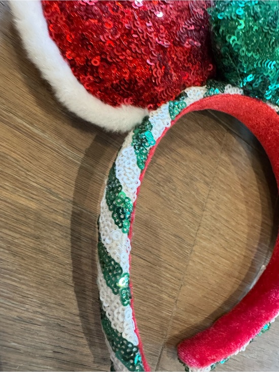 Disney Parks Christmas Holiday Peppermint Twist Minnie Ear Headband